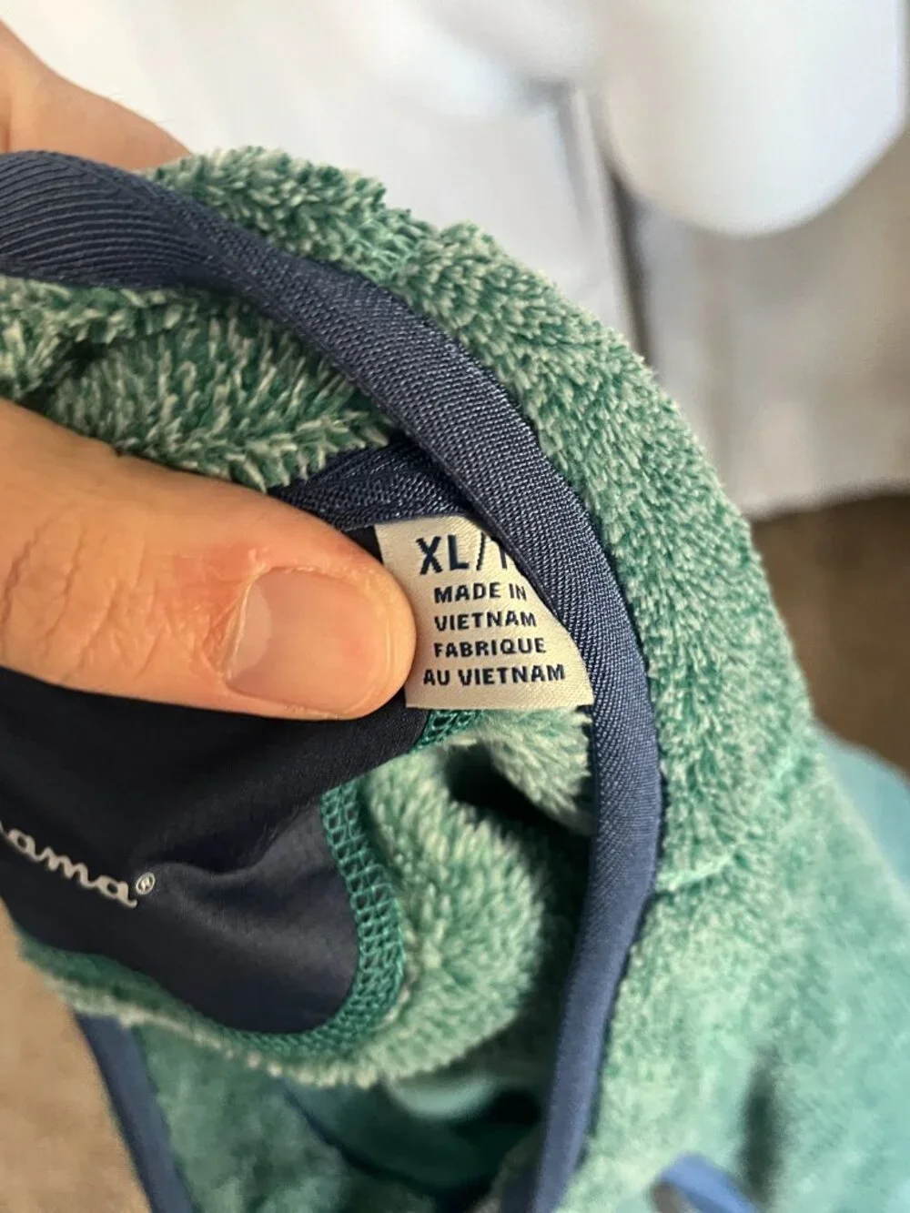 🌴 Tommy Bahama Men’s Blue Green Deep Pile Fleece 1/4 Zip Jacket XL 🔥